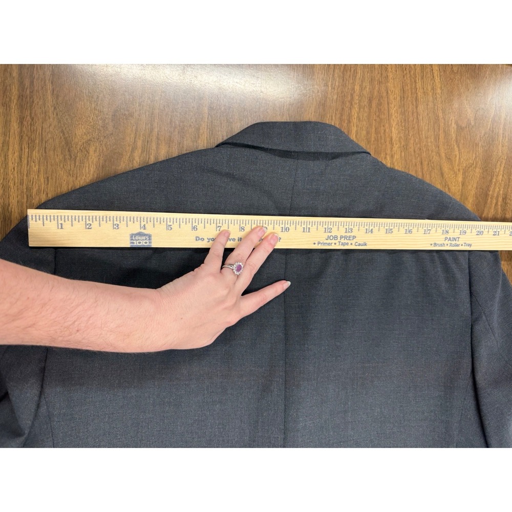 Brooks Brothers 346 Mens 44L Charcoal Grey Stretch Wool 3 Button Blazer Jacket - Picture 12 of 14